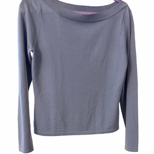 Loft cornflower blue cashmere blend pull over sweater M